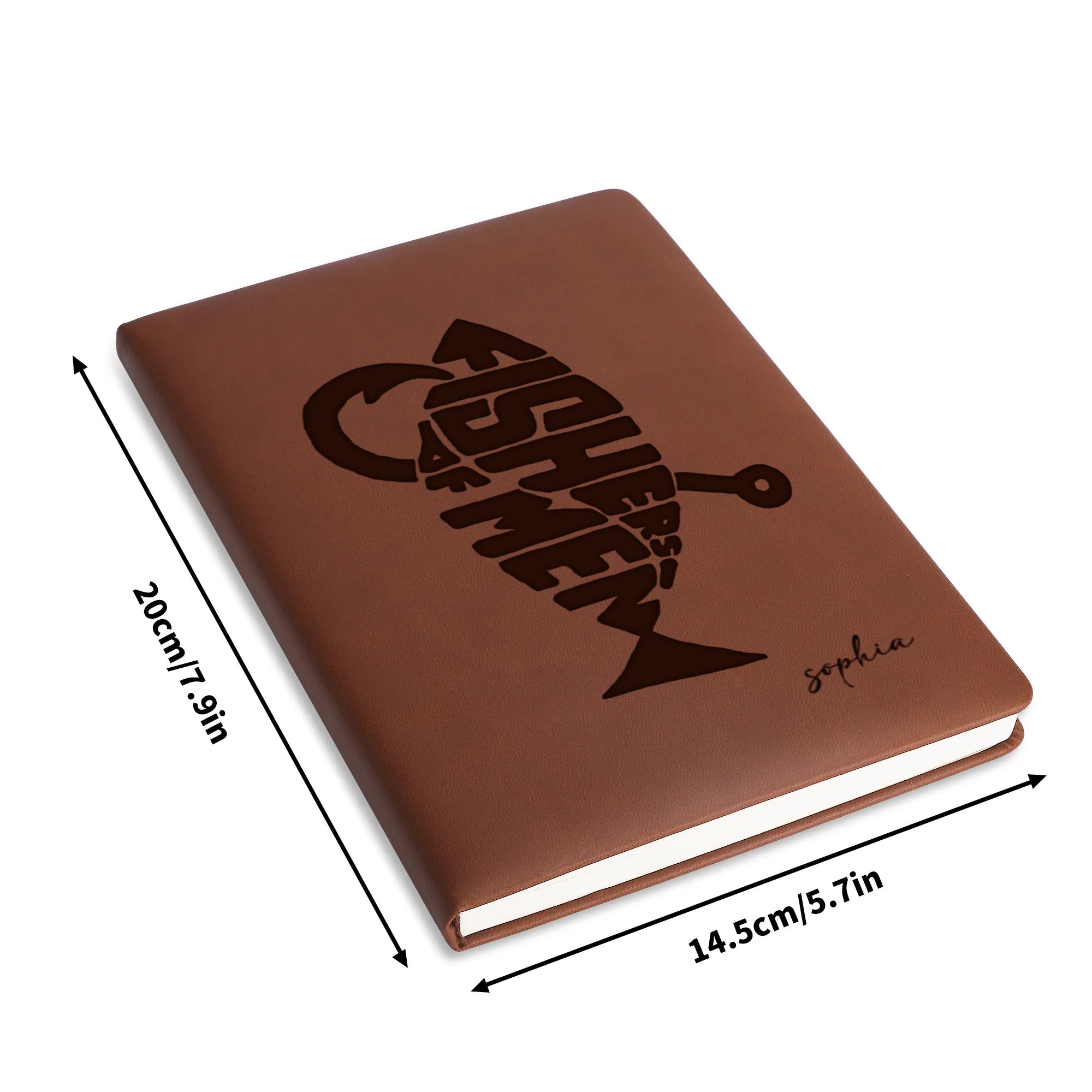 Personalized Christian Journal With Fish Men Design, Custom Name Prayer & Faith Notebook, Religious Gift, First Communion Gifts, Birthday. NBLAF34